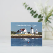 Hendricks Head Light, Maine Postcard Postkarte (Stehend Vorderseite)