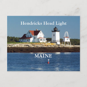 Hendricks Head Light, Maine Postcard Postkarte