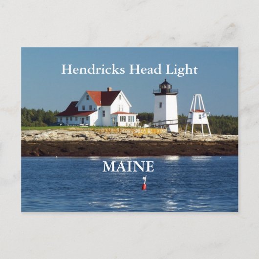 Hendricks Head Light, Maine Postcard Postkarte (Vorderseite)
