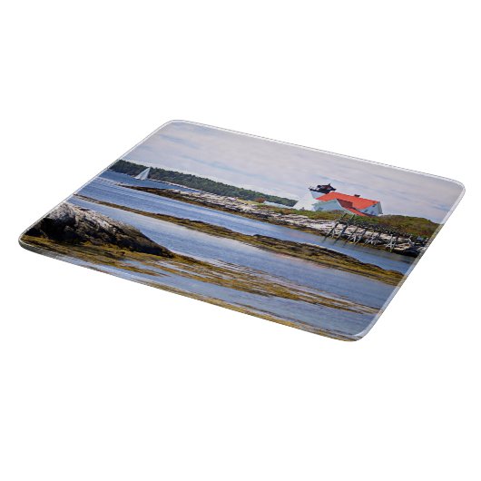 Hendricks Head Lighthouse, Maine Cutting Board Schneidebrett (Ecke)