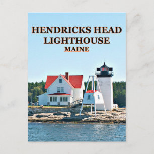 Hendricks Head Lighthouse, Maine Postcard Postkarte
