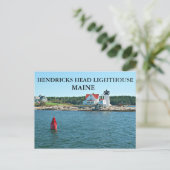 Hendricks Head Lighthouse, Maine Postcard Postkarte (Stehend Vorderseite)