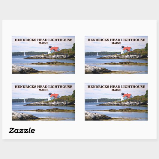 Hendricks Head Lighthouse, Maine Stickers (Blatt)