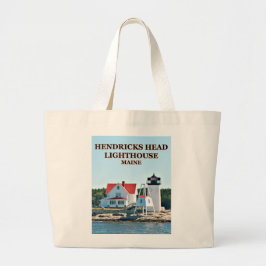 Hendricks Head Lighthouse, Maine Tote Bag Jumbo Stoffbeutel