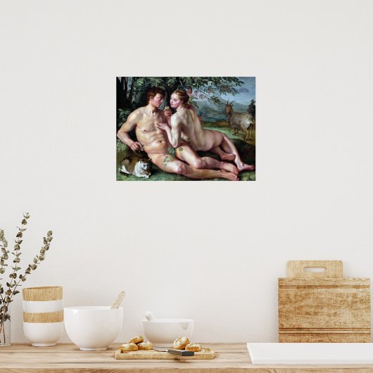 Hendrik Goltzius Der Fall des Menschen Poster (Küche)