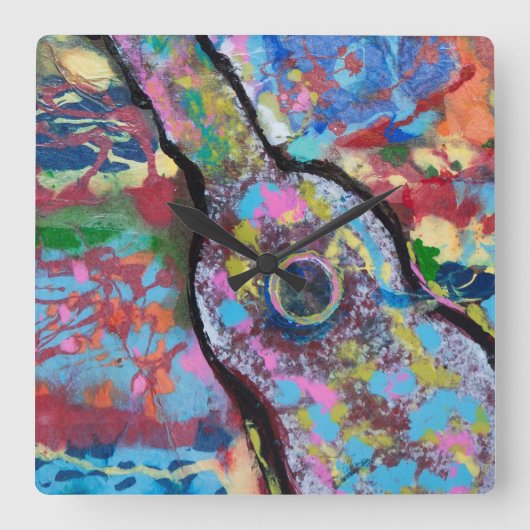 Hendrix Wall Clock Quadratische Wanduhr (Vorderseite)