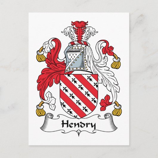 Hendry Familienwappen Postkarte (Vorderseite)