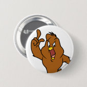 Henery Hawk Brüllt Button (Vorne & Hinten)