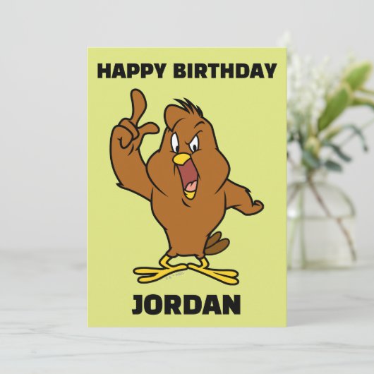 Henery Hawk Yelling Karte (Stehend Vorderseite)