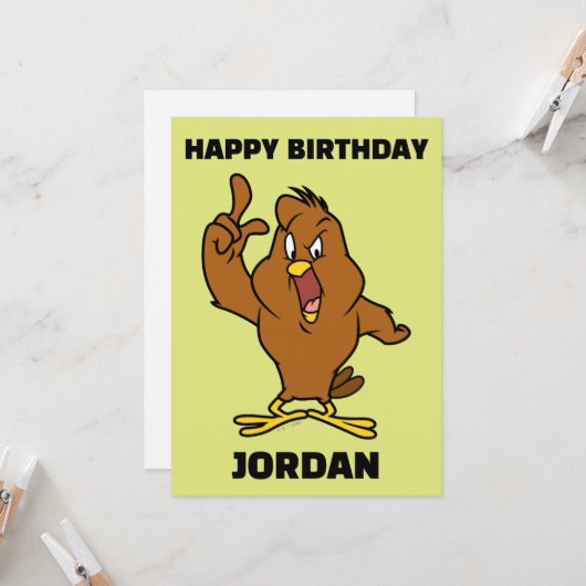 Henery Hawk Yelling Karte (Vorderseite/Rückseite Beispiel)