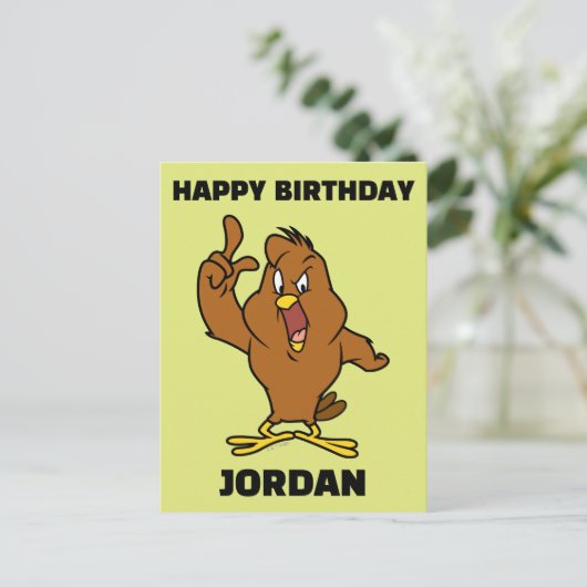 Henery Hawk Yelling Postkarte (Stehend Vorderseite)