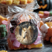 Hengst mit Pegasus Flügeln und Einhorn Runder Aufkleber