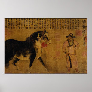 Hengst mit Stallbursche Poster