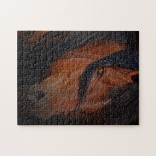 Hengstpferd mit windgekehrter Mane Puzzle (Horizontal)