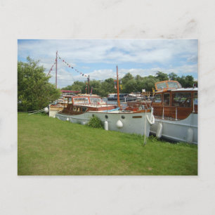 Henley an der Themse, klassische Motorboote an der Postkarte