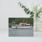 Henley an der Themse, klassisches Motorboot an der Postkarte (Stehend Vorderseite)