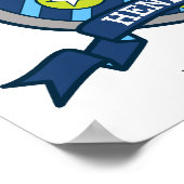 Henley-Jungs-Name bedeutet "Bär-grünes Wappen-Post Poster (Ecke)