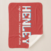 Henley Jungs nennen und verstehen Pixel Textgamer Sherpadecke (Vorderseite)