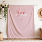 HENLEY Modern Pink Red Retro Bachelorette Herzlich Wandteppich