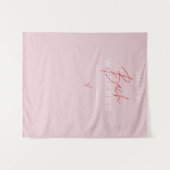 HENLEY Modern Pink Red Retro Bachelorette Herzlich Wandteppich (Vorderseite (Horizontal))