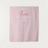 HENLEY Modern Pink Red Retro Bachelorette Herzlich Wandteppich (Vorderseite)