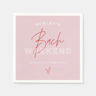HENLEY Moderne Junggesellinnen-Abschied in Rosa un Serviette