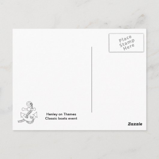 Henley on Thames, Classic Motorboote Postkarte (Rückseite)