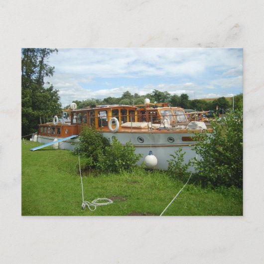 Henley on Thames, Traditioneller Motorkreuzer Postkarte (Vorderseite)