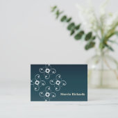 Henley Pattern Blue Business Card Visitenkarte (Stehend Vorderseite)