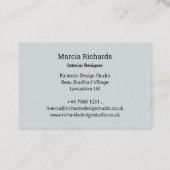 Henley Pattern Blue Business Card Visitenkarte (Rückseite)
