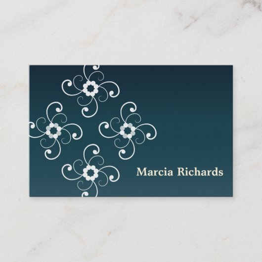 Henley Pattern Blue Business Card Visitenkarte (Vorderseite)