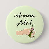 Henna Artist mit Henna Cone Button (Vorderseite)