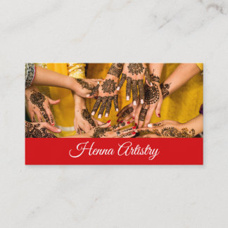 Henna Artistry Business Card Visitenkarte