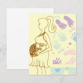 Henna Baby Shower druckt Einladung (Vorne/Hinten)