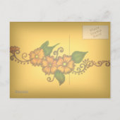 Henna Blume Ankündigungspostkarte (Rückseite)