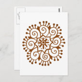 Henna Circle Postkarte (Vorne/Hinten)