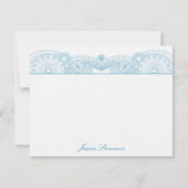 Henna Custom Flat Note Card (blau) Mitteilungskarte (Vorderseite)