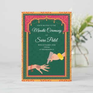 Henna-Einladungen & Mehendi-Einladungen Mehndi-Par Einladung