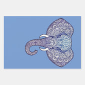 Henna Elephant Art Geschenkpapier Set (Vorderseite)