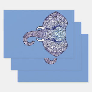 Henna Elephant Art Geschenkpapier Set