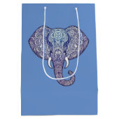 Henna Elephant Art Mittlere Geschenktüte (Rückseite)