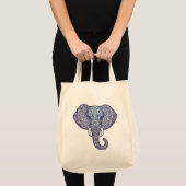 Henna Elephant Art Tragetasche (Vorderseite (Produkt))