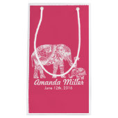 Henna Elephant Baby Shower - Indische Inspiration Kleine Geschenktüte (Vorderseite)