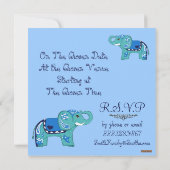 Henna Elephant (Babydusche) Einladung (Rückseite)