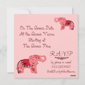 Henna Elephant (Babydusche) Einladung (Rückseite)