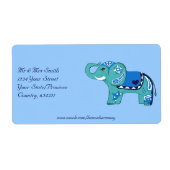 Henna Elephant (blau/hellblau) (Vorne)