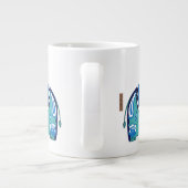 Henna Elephant (blau/hellblau) Jumbo-Tasse (Rückseite)
