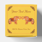 Henna Elephant (Orange/Rot) Geschenkschachtel (Oben)