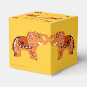 Henna Elephant (Orange/Rot) Geschenkschachtel (Rückseite)