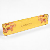 Henna Elephant (Orange/Rot) Namensplakette